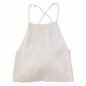 Zara White Strappy Crop Top